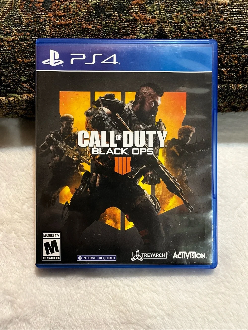 Call of Duty: Black Ops 4 PS4 Game - Black & Orange Cover